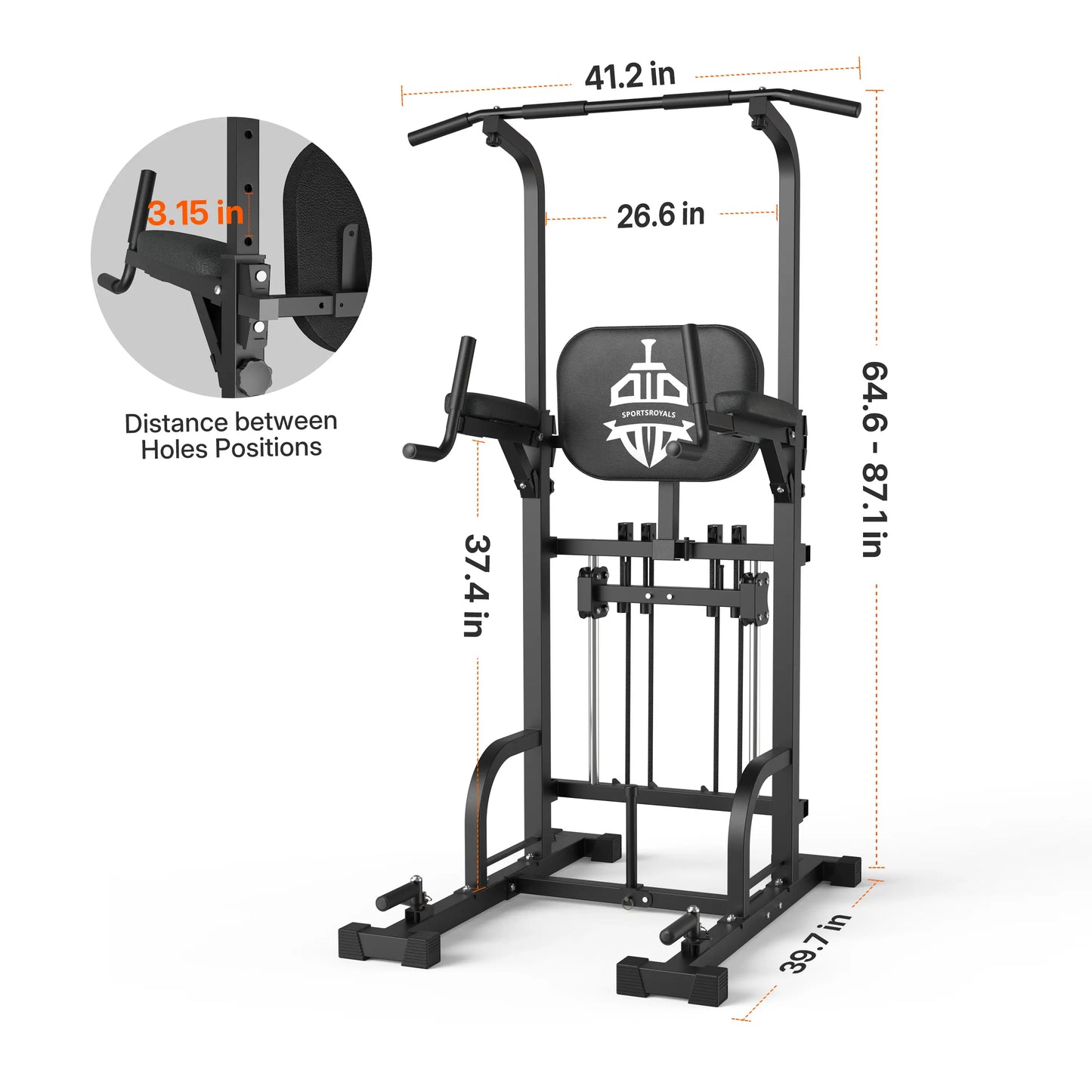 SPORTSROYALS Eagle Select Pull-up Power Tower with Assistance Bands