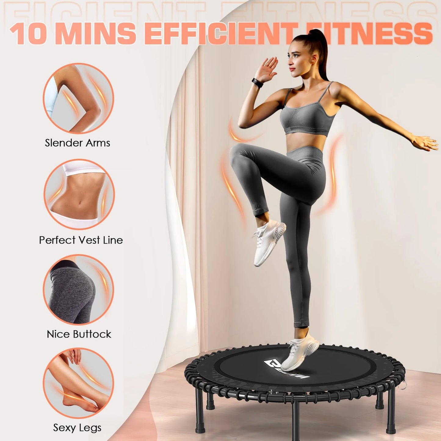Bcan 40" Foldable Mini Trampoline