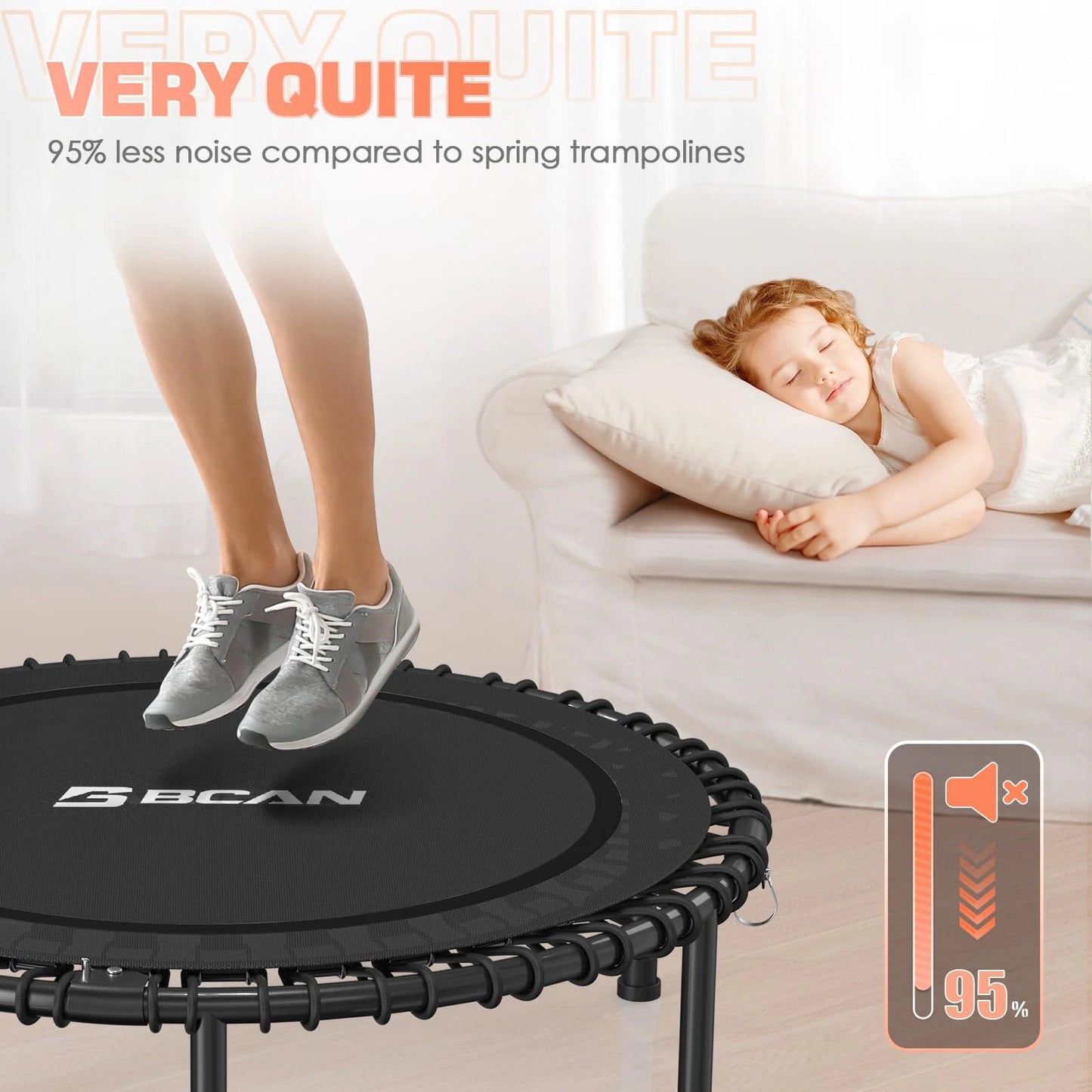 Bcan 40" Foldable Mini Trampoline