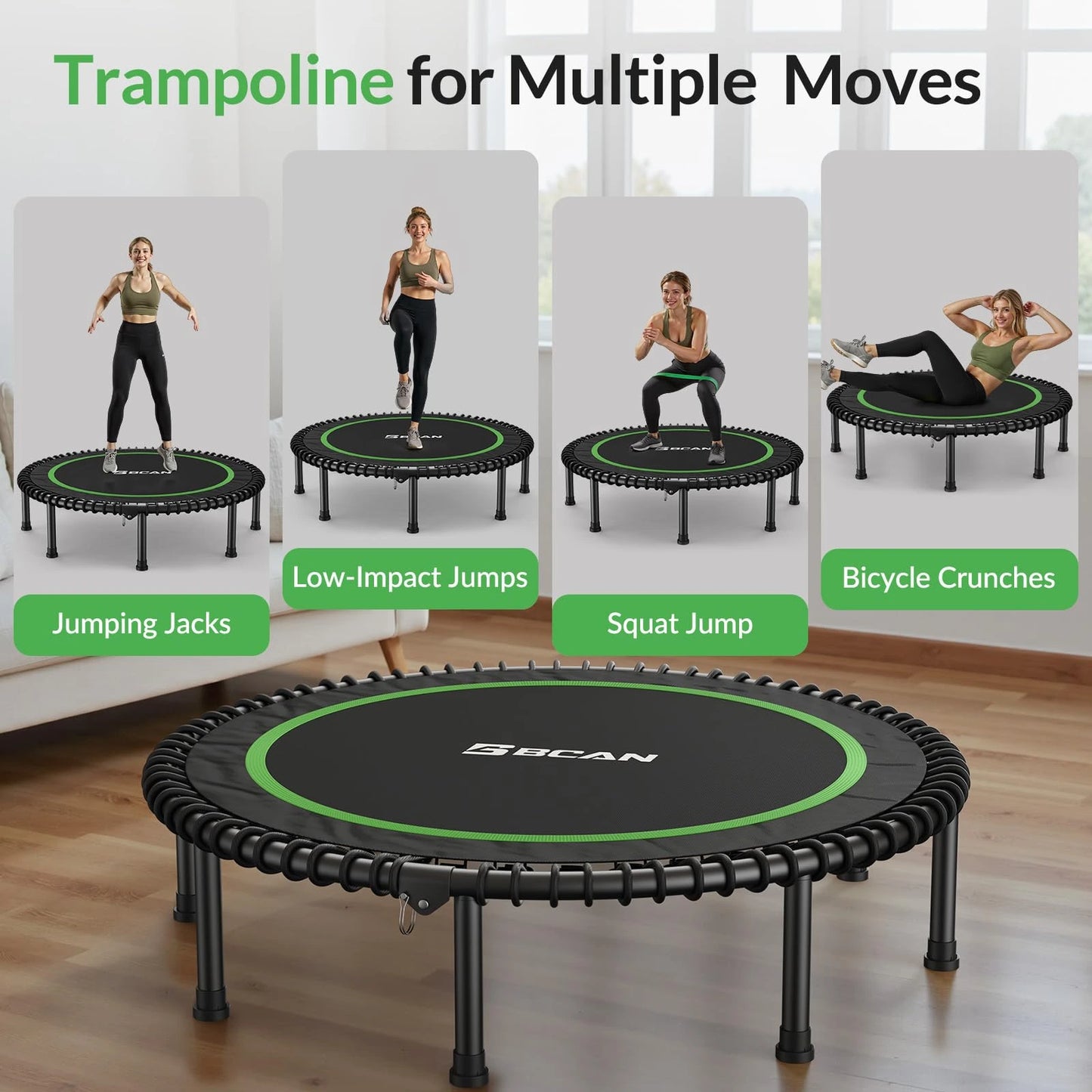 Bcan 48" Foldable Adult Mini Trampoline