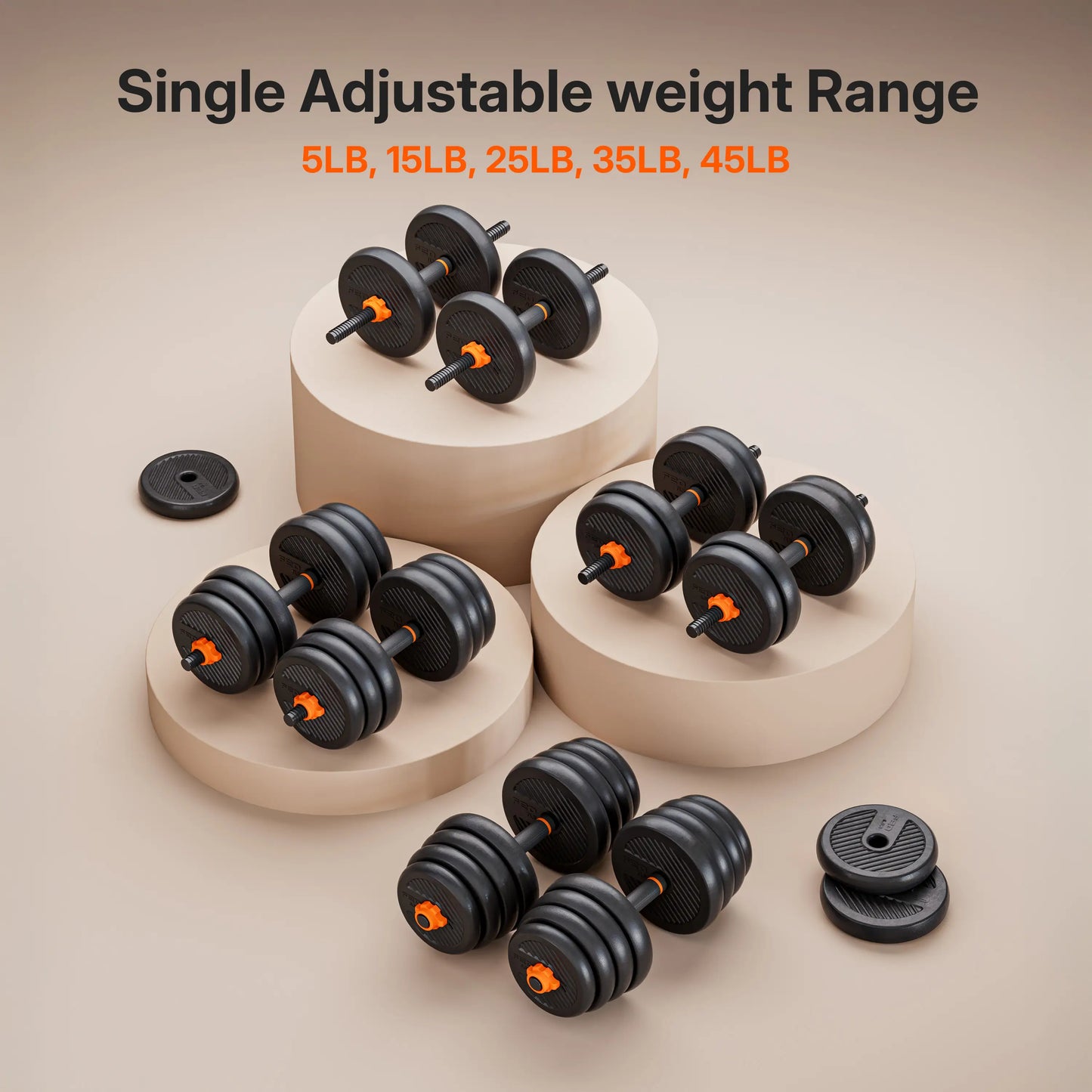 FEIERDUN Lynx 5 in 1 Adjustable Dumbbell Weight Set