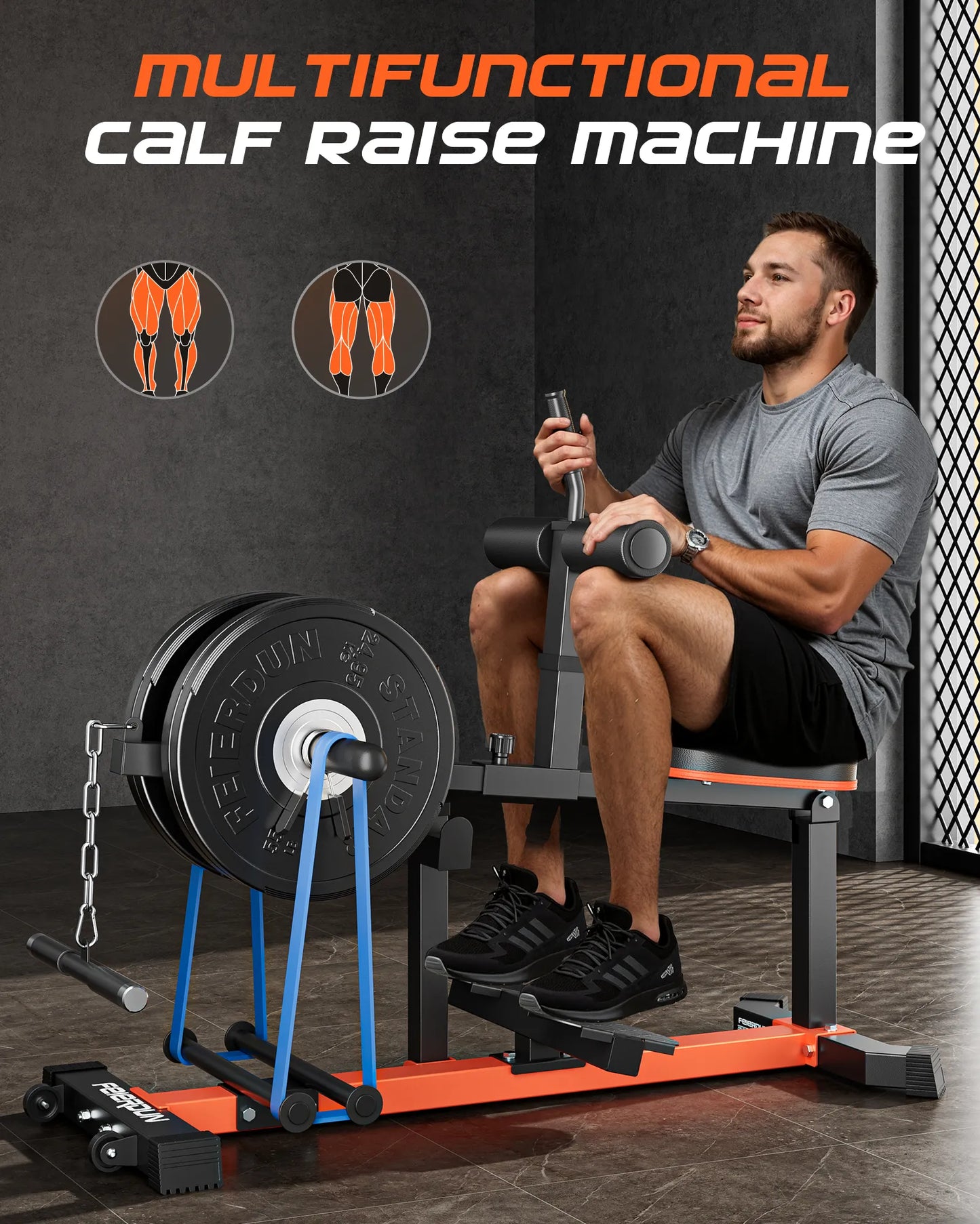 Feierdun Adjustable Seated Calf Raise Machine