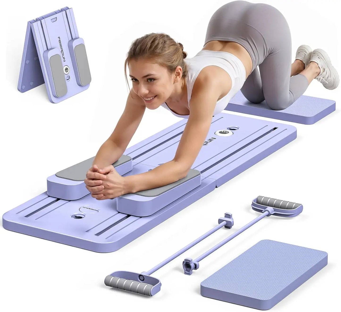 Feierdun Multifunctional Pilates Board Set Pink/Purple