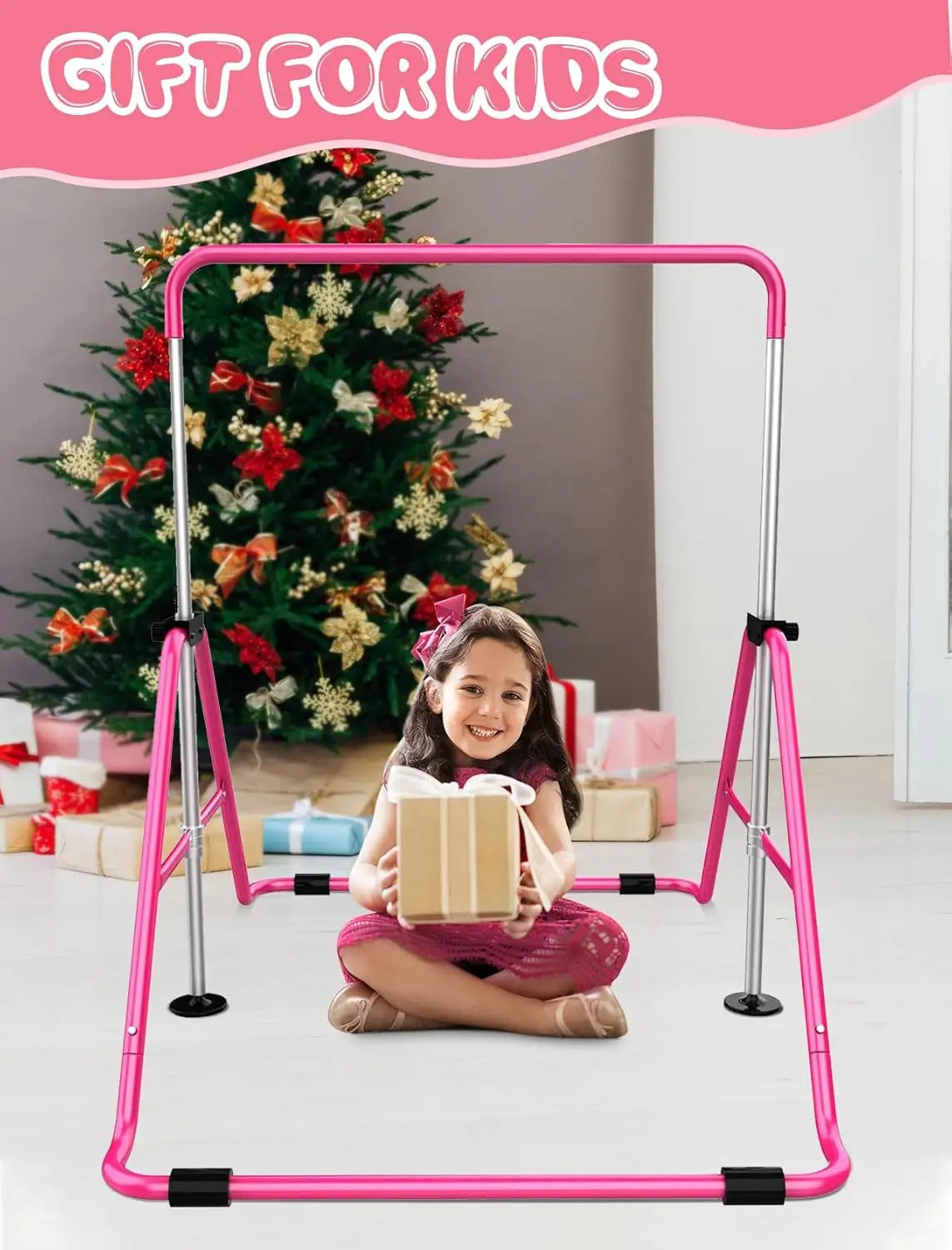 Sportsroyals Adjustable Height gymnastics bar for Kids