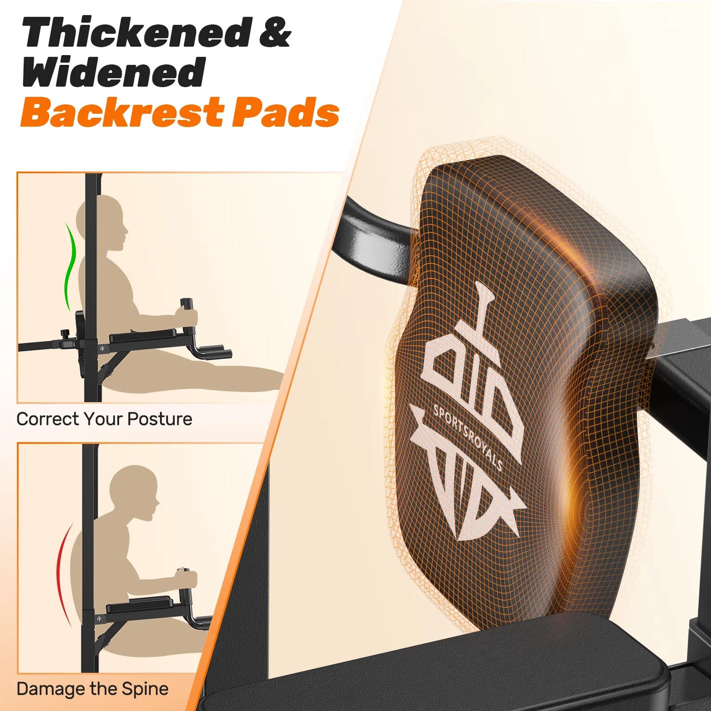 Sportsroyals Power Tower Pull Up Bar Station