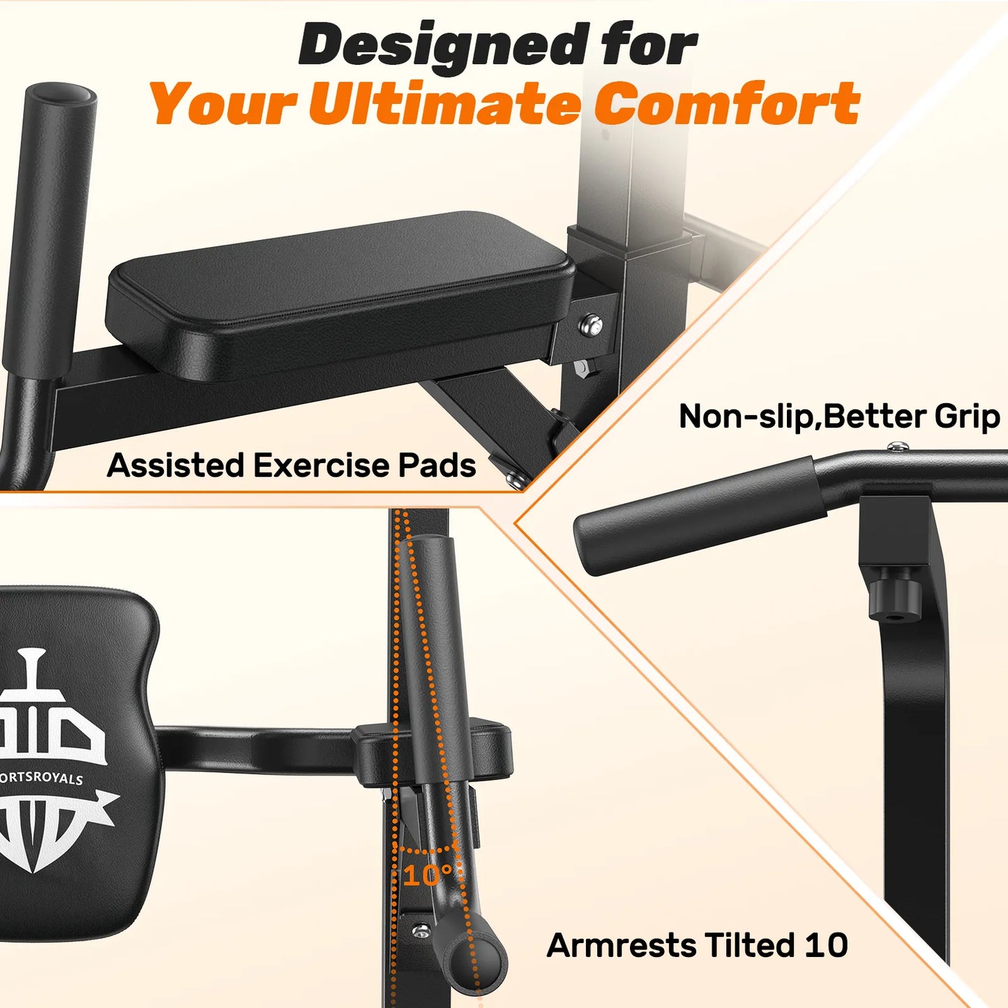 Sportsroyals Power Tower Pull Up Bar Station