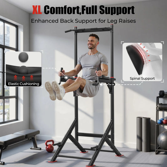 Sportsroyals Power Tower Pull Up Bar Station with Triangle Base