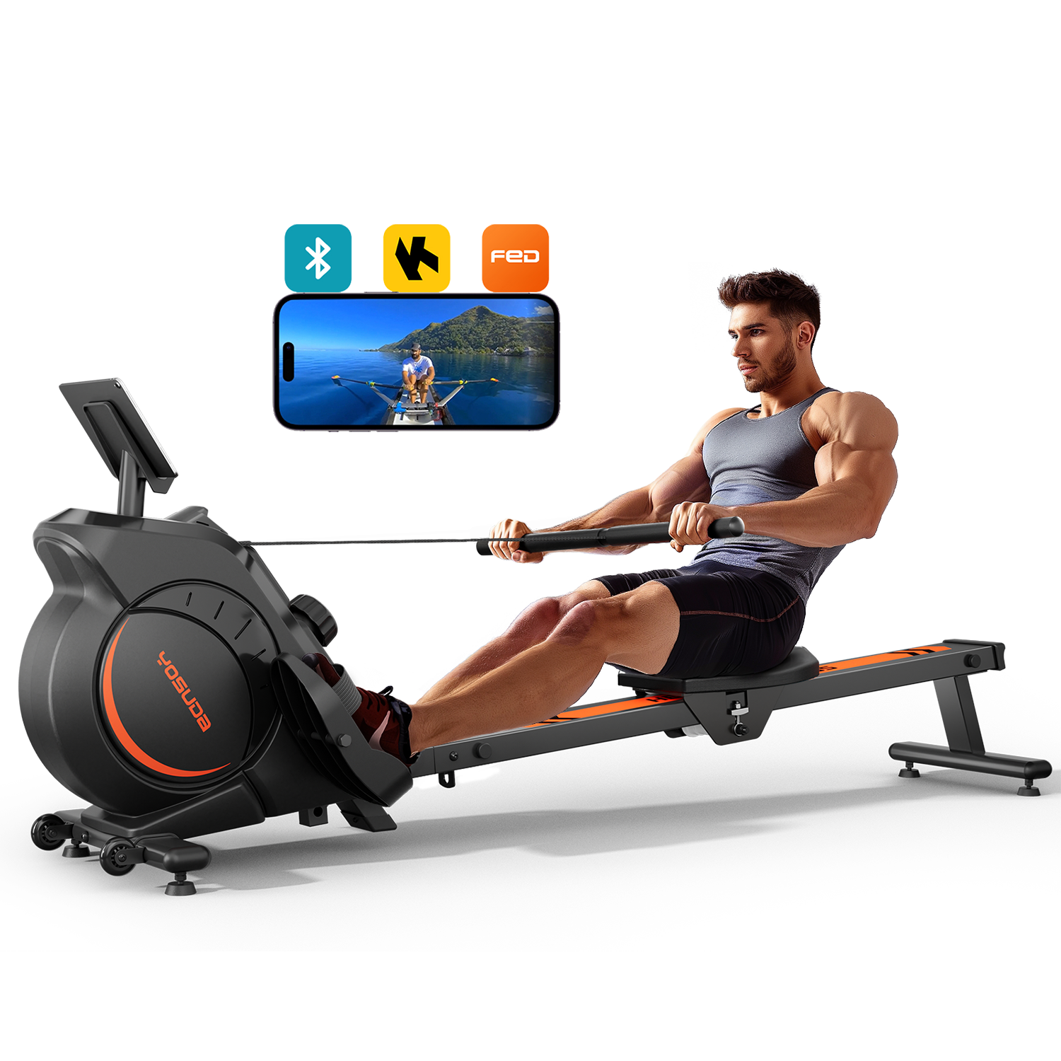 FED Fitness Yosuda Series RM3 Magnetic Rowing Machine