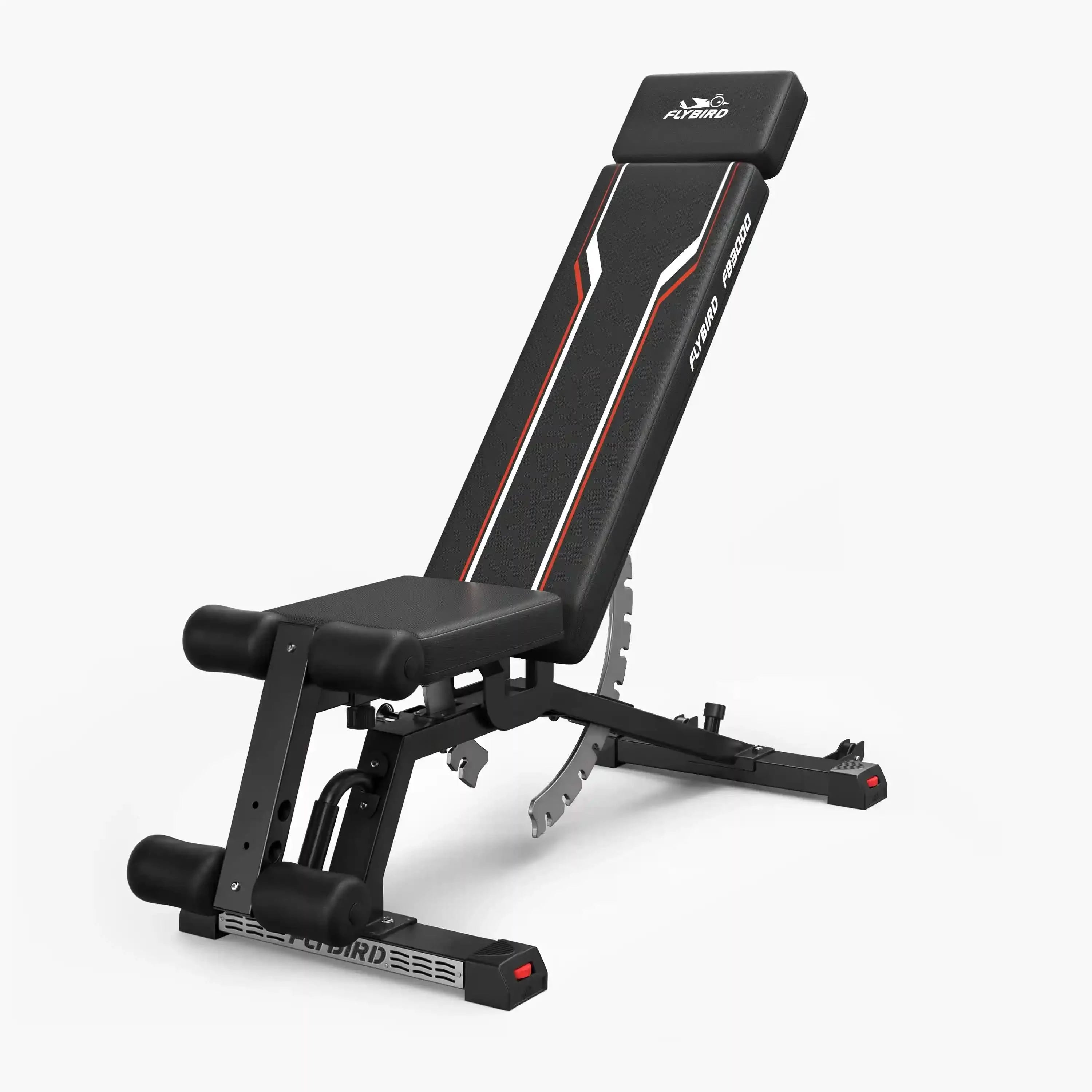 Black adjustable weight bench with 'BodyRip' branding on a white background