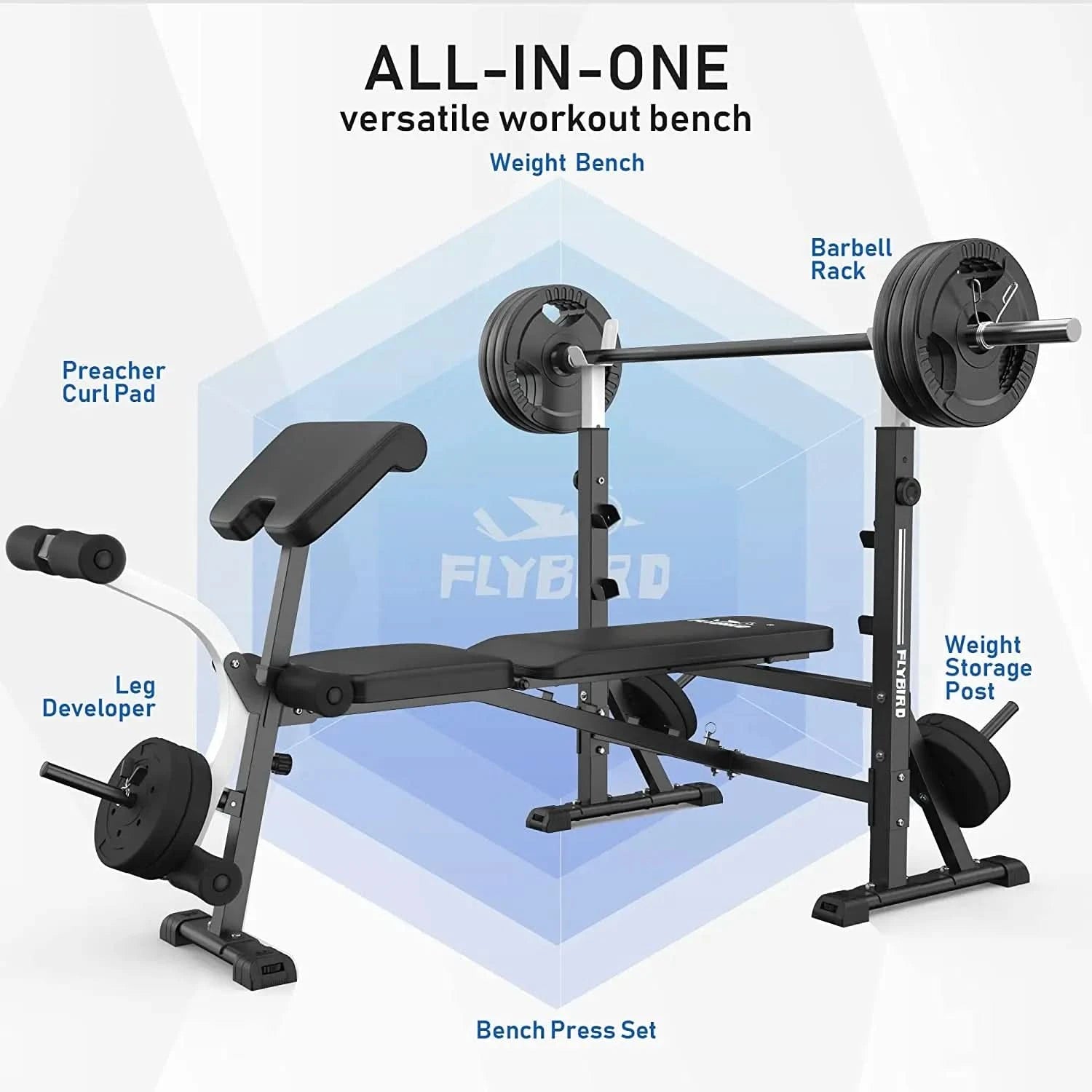 flybird standard weight bench, bench press machine