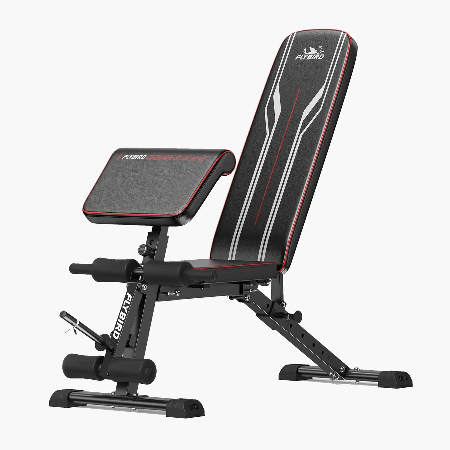 Flybird Adjustable Weight Bench with Preacher Curl