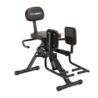 FED Fitness Flybird HA1 hip 2-in-1 Hip Abductor and Adductor exercise machine with padded backrest and front support, shown on a clean white background.