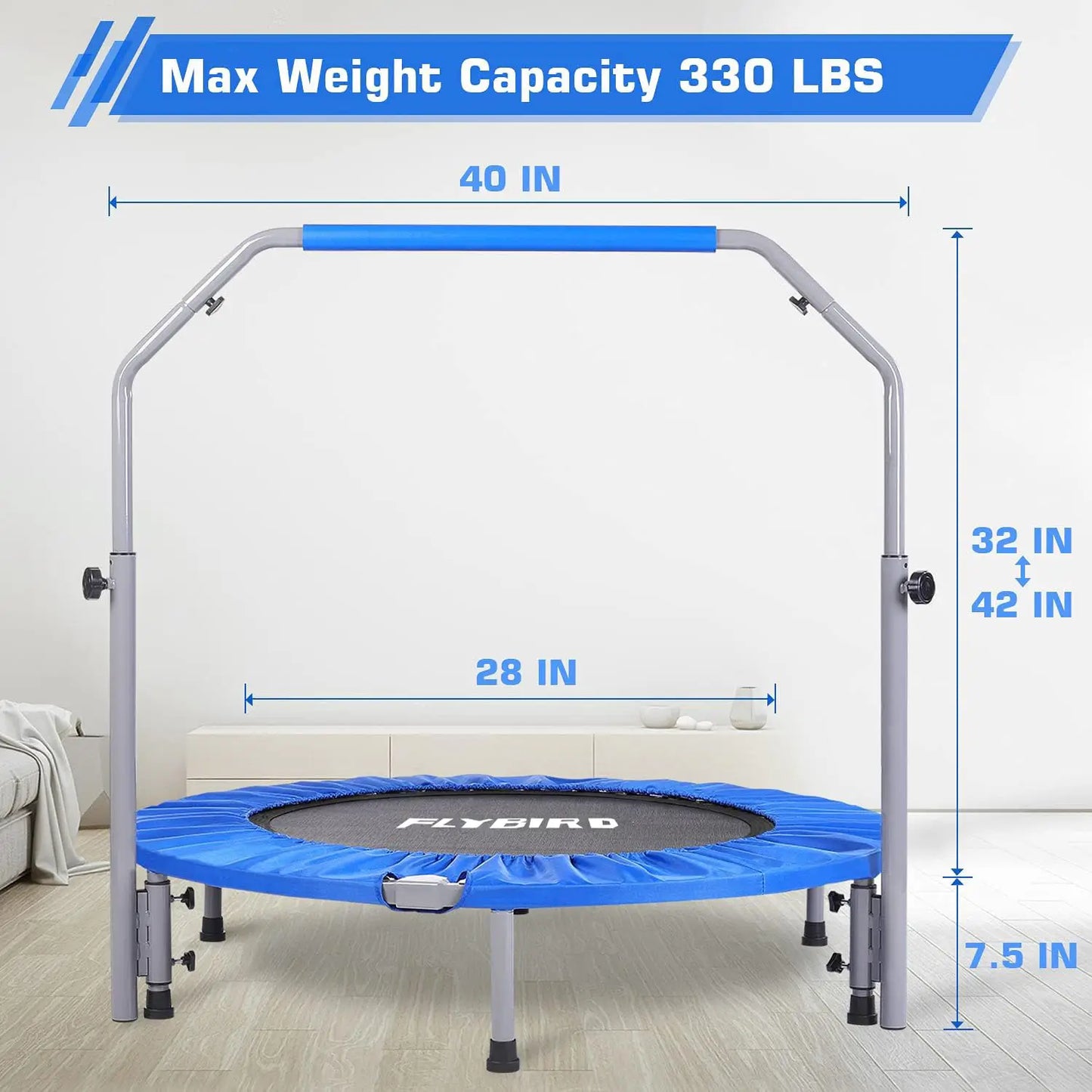 Flybird Foldable Indoor Trampoline Spring