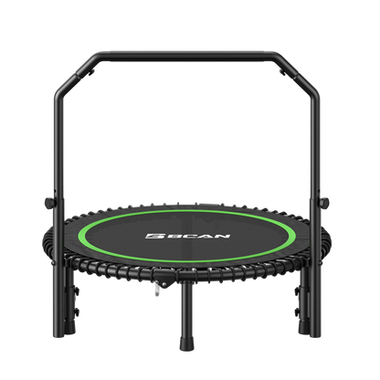 Black and green rebounder with 'BCAN' branding on a white background