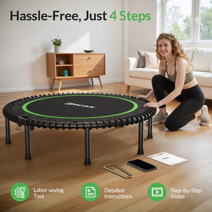 Bcan 48" Foldable Adult Mini Trampoline