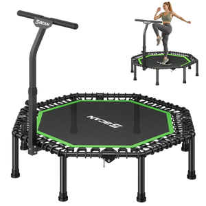 Bcan 51" Octagonal Foldable Trampoline with T-Adjustable Handlebar