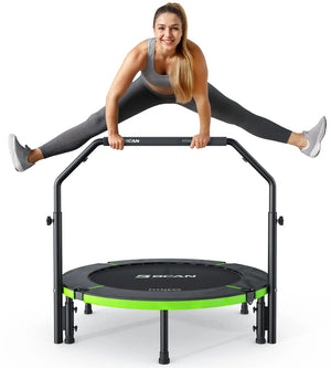 Bcan Aero Fitness Trampoline with Handlebar & Spring Cover