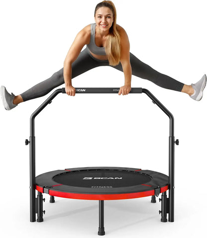 Bcan Aero Fitness Trampoline with Handlebar & Spring Cover