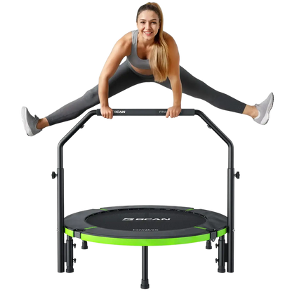 Bcan ST3 Foldable Adult Mini Spring Trampoline With Handlebar & Spring Cover