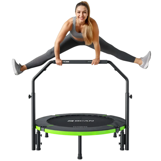 Bcan ST3 Foldable Adult Mini Spring Trampoline With Handlebar & Spring Cover