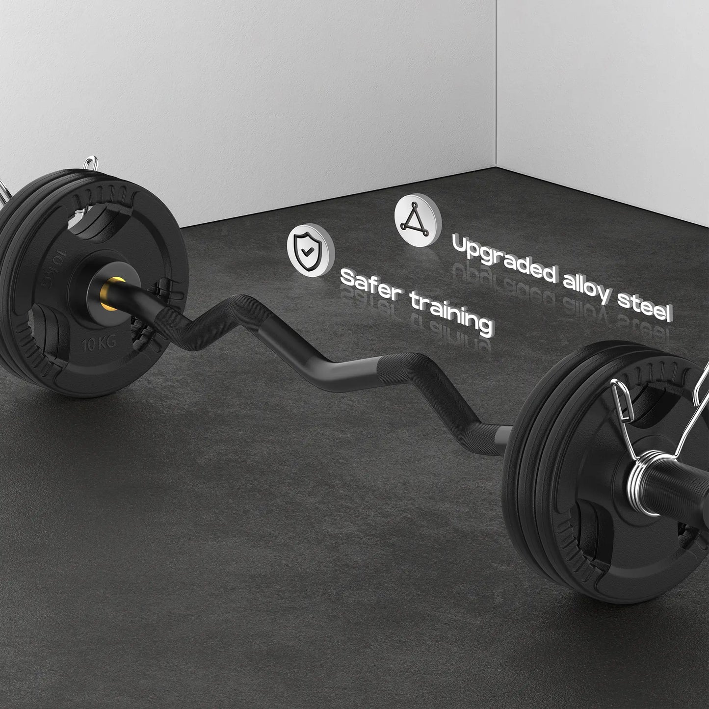 Flybird Olympic EZ Curl Bar 47"