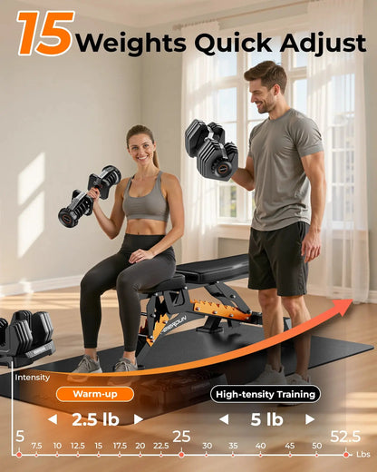 Feierdun Quick Adjustable Dumbbell 52.5lb