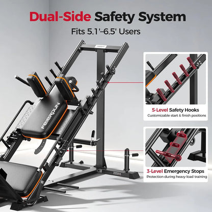 FED Fitness Feierdun Series LP1 2-in-1 Leg Press Hack Squat Machine