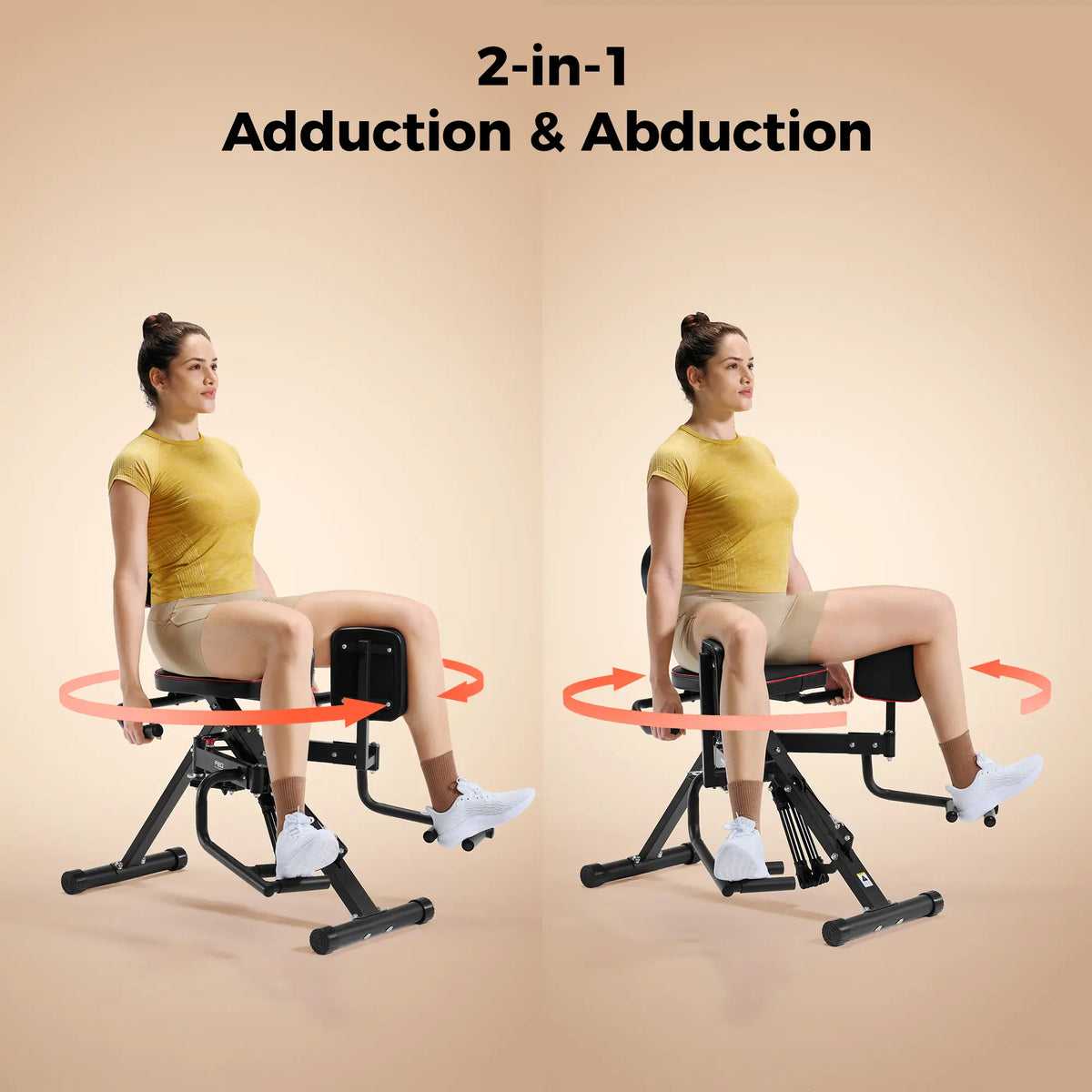 FED Fitness Flybird Series HA1 2-in-1 Hip Abductor and Adductor Machine has two training modes, can meet your requirements for training the glutes and hip.