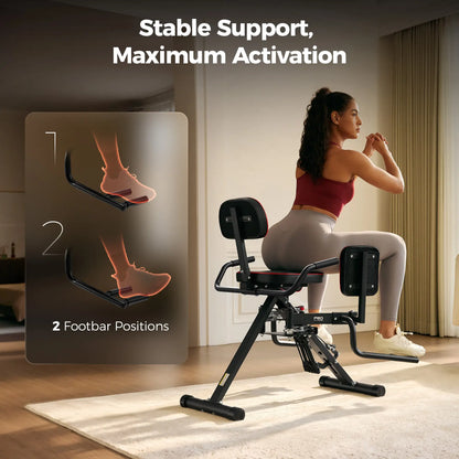 FED Fitness Flybird Series HA1 2-in-1 Hip Abductor and Adductor Machine has a dual footers, which makes your position more stable and maximizes your training efforts.