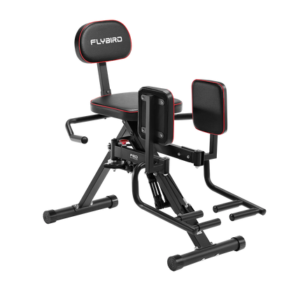 FED Fitness Flybird HA1 hip 2-in-1 Hip Abductor and Adductor exercise machine with padded backrest and front support, shown on a clean white background.