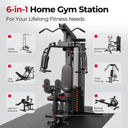 FED Fitness Sportsroyals Series MW1 Weight-Stack Multi-Functional Home Gym Station