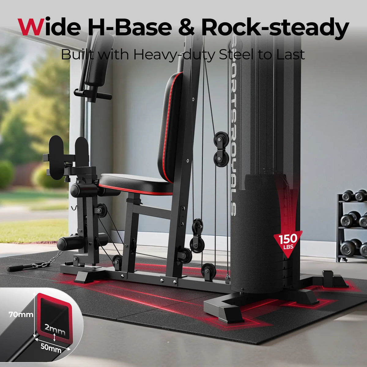 FED Fitness Sportsroyals Series MW1 Weight-Stack Multi-Functional Home Gym Station