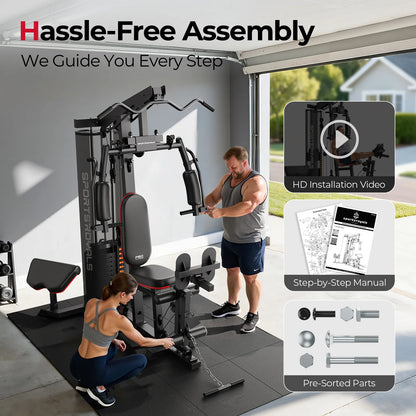 FED Fitness Sportsroyals Series MW1 Weight-Stack Multi-Functional Home Gym Station