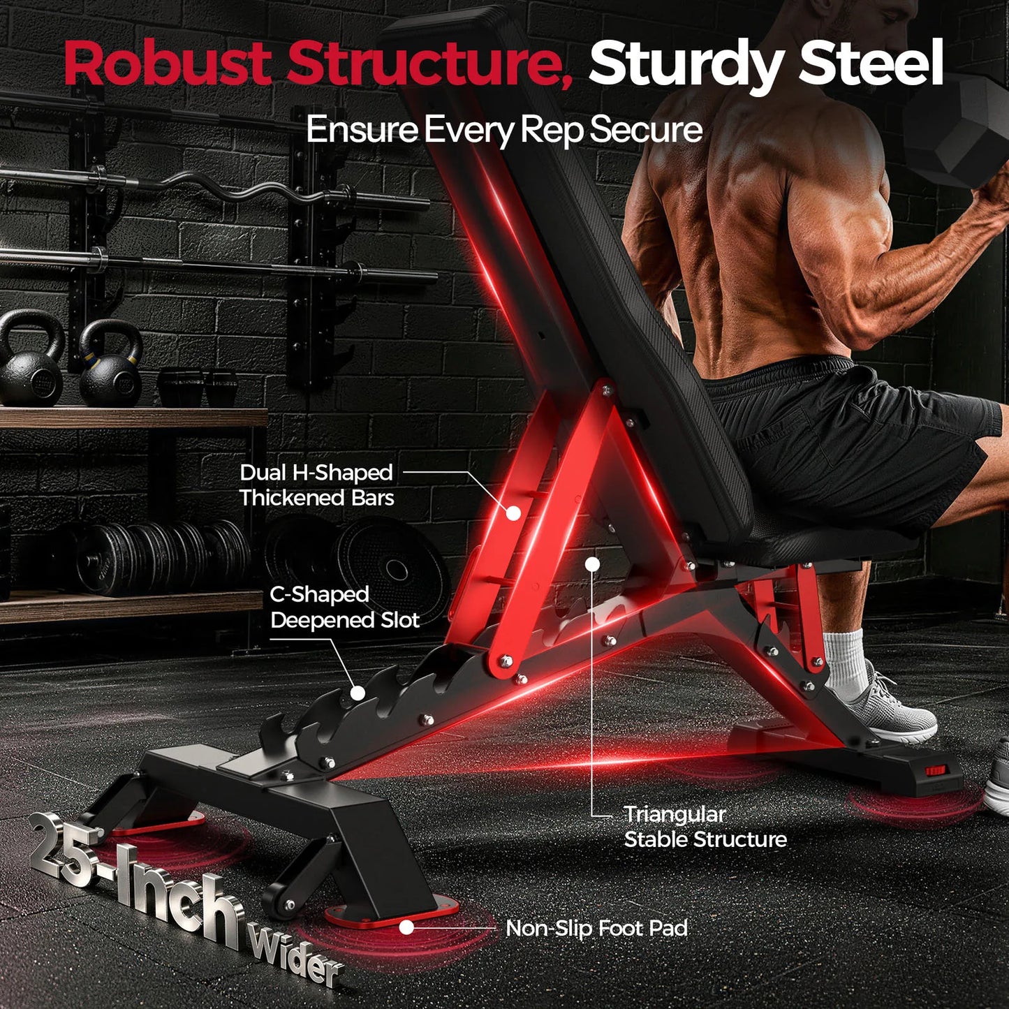 FED Fitness Flybird Series WB7 Adjustable Utility Weight Bench