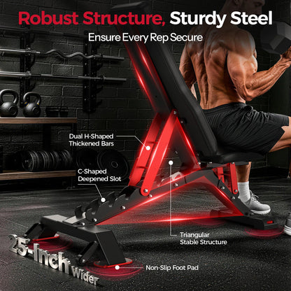 FED Fitness Flybird Series WB7 Adjustable Utility Weight Bench