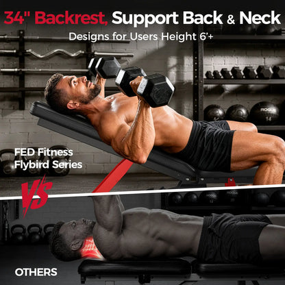 FED Fitness Flybird Series WB7 Adjustable Utility Weight Bench