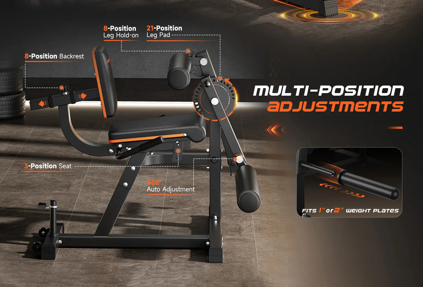 FEIERDUN_4-in-1_Adjustable_Leg_Extension_Curl_Machine-adjustable_positions