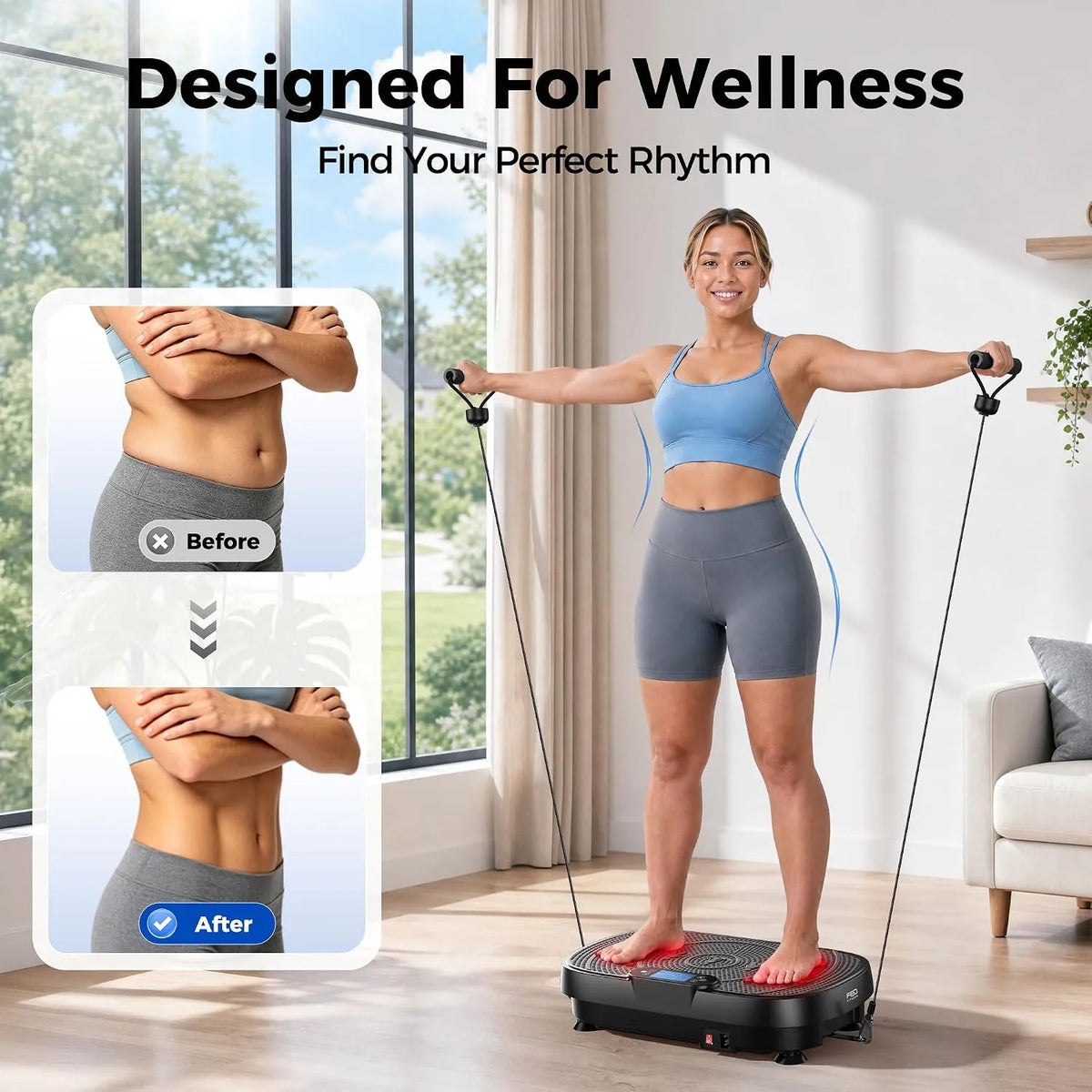 Fed Fitness Flybird-Series VP11 Red Light Vibration Plate