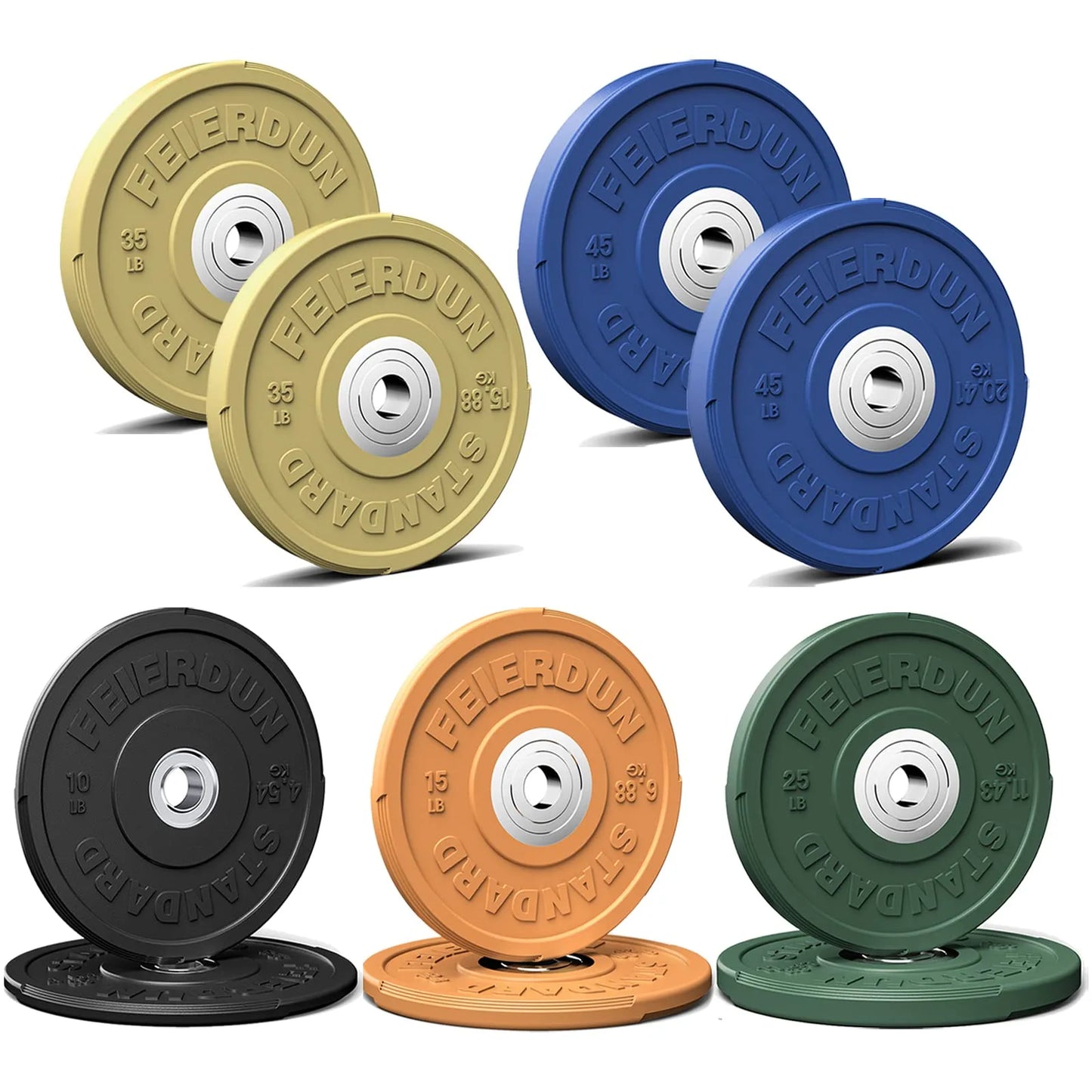 FED Fitness Feierdun Series BP1 Color Olympic Bumper Plate 2"