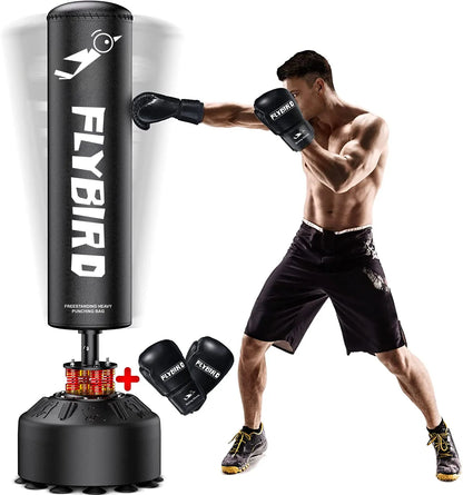 Flybird Freestanding Punching Bag with Boxing Gloves
