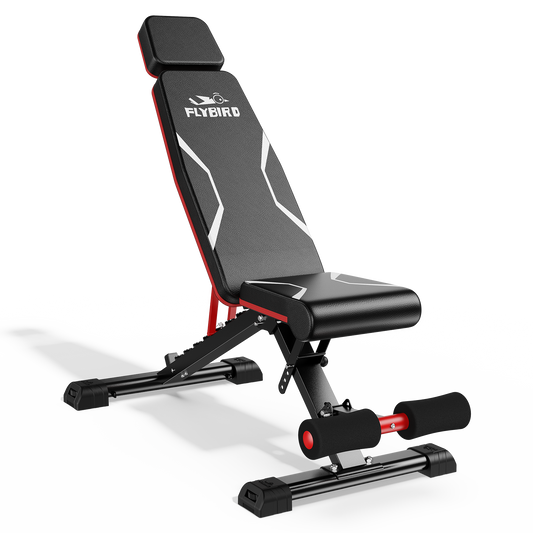 Flybird Adjustable Weight Bench with Headrest