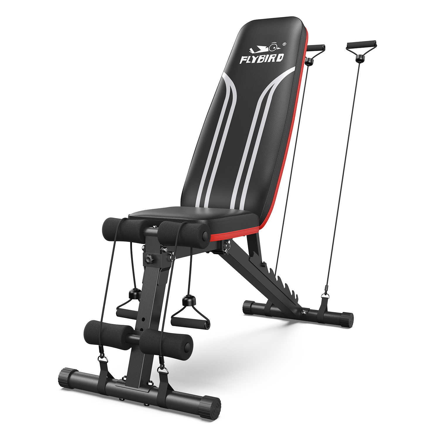 Flybird WB4 Foldable Adjustable Bench With Resistance Bands – FED Fitness