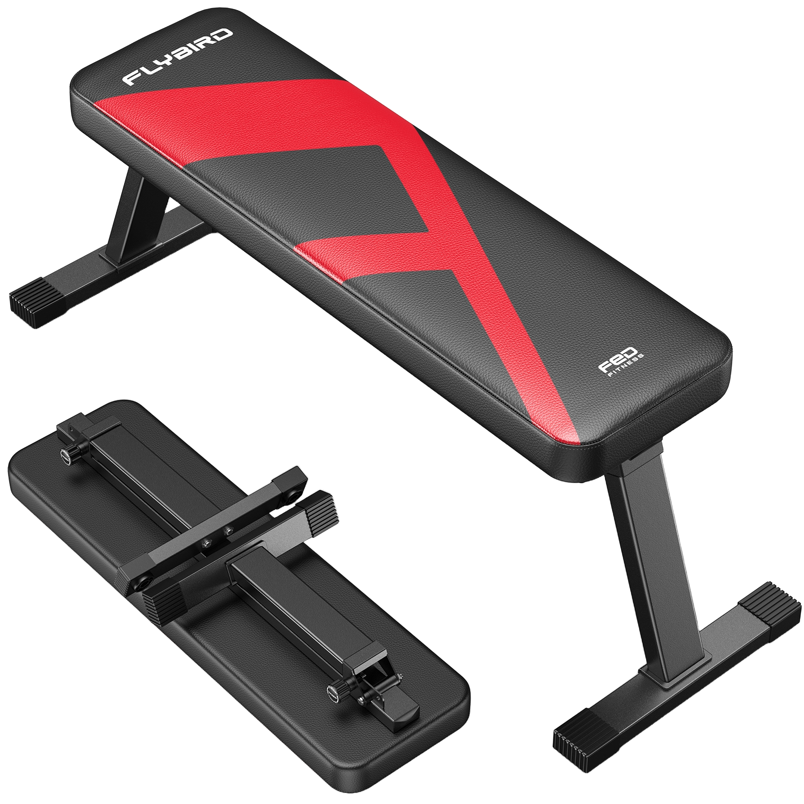 Foldable Exercise Bench Flybird Foldable Flat Weight Bench - 600/1000 LBS – FED Fitness