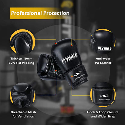Flybird Freestanding Punching Bag with Boxing Gloves