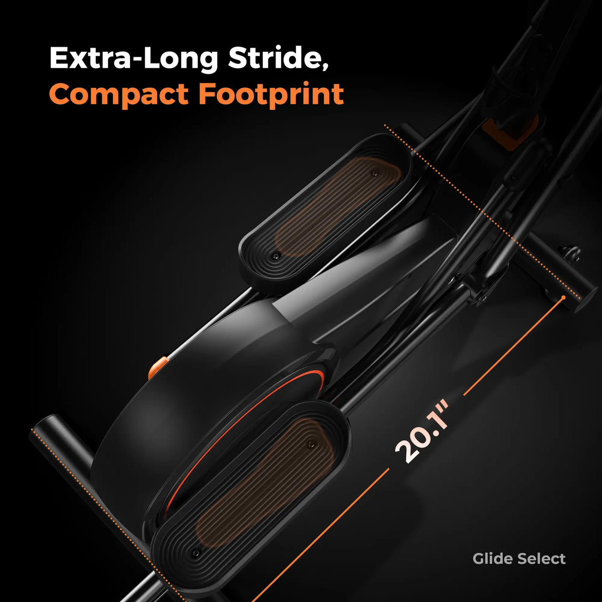 Stride Exercise Machine Long Stride Elliptical Machine | Compact Home Elliptical | FED Fitness