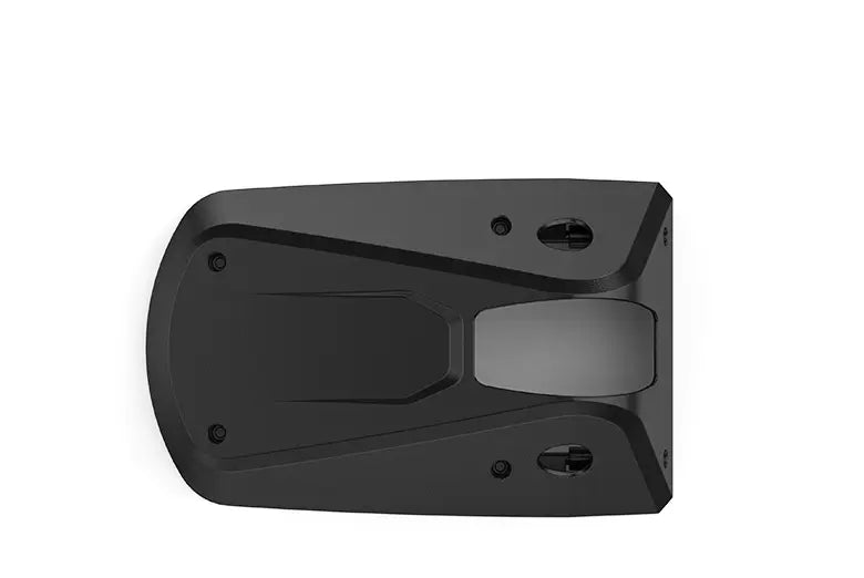 Black electronic device on a white background