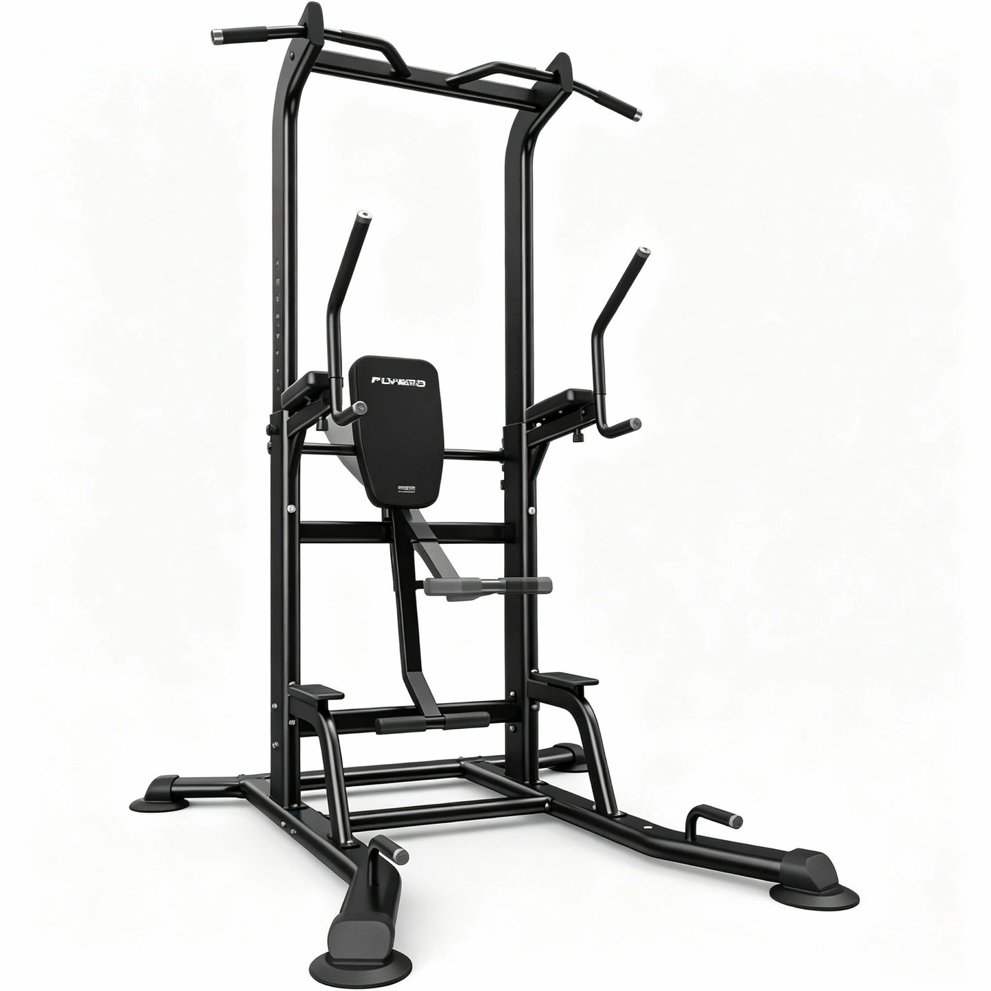 Black fitness equipment with 'Flybird' branding on a white background