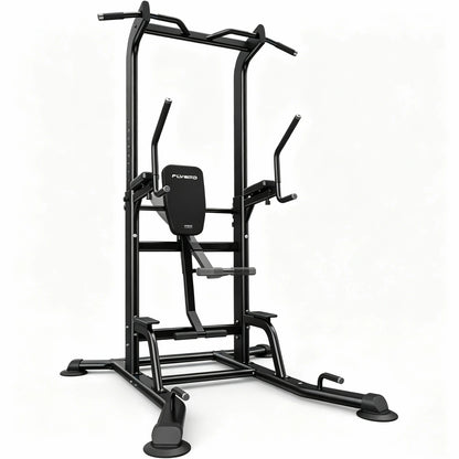 Black fitness equipment with 'Flybird' branding on a white background