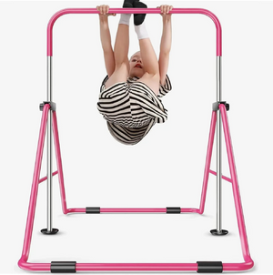 Sportsroyals Adjustable Folding Pink Gymnastics Bar
