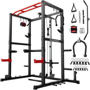 Sportsroyals PR2 Multi-Function Power Rack with Adjustable Cable System
